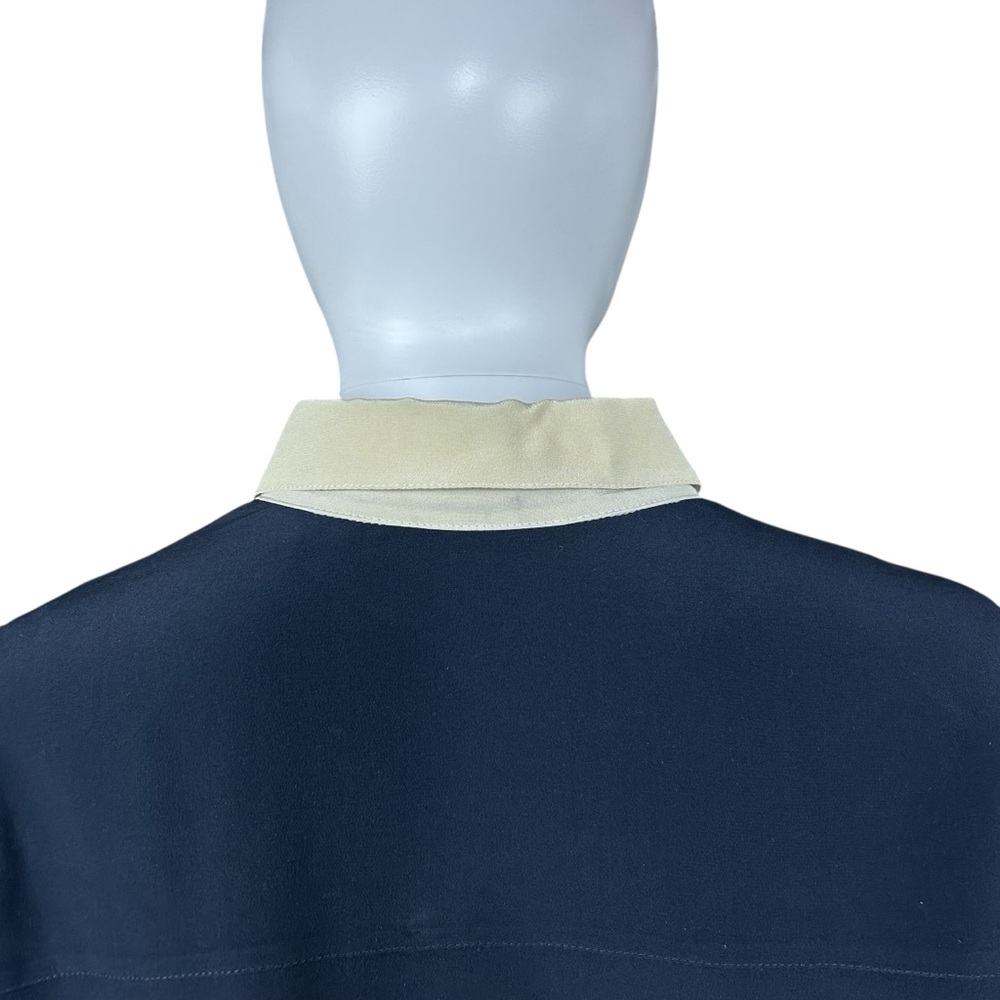 Stella McCartney Silk Crepe Long Sleeve Blouse Shirt Size 8 Preppy Academia Top - Picture 11 of 16
